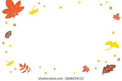 Hojas de otoño marco de Vector decorativo