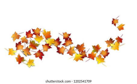 Autumn Leaves Design Element Fall Colorful Stock Vector (Royalty Free ...