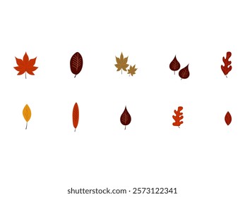 Autumn Leaves Design Element Set