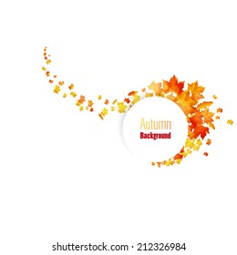 Autumn leaves design elements 