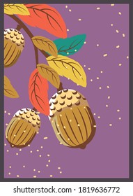 Autumn leaves design, season nature ornament garden decoration and botany theme Vector illustration
