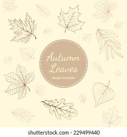 Autumn leaves design template
