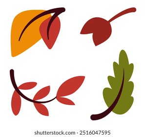 Herbstblätter Elemente für Dekoration und Tapete 
