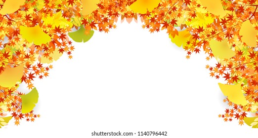 Autumn leaves fall background