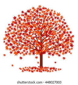 Autumn leaves fall icon background