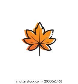 Autumn leaves fall simple vector
