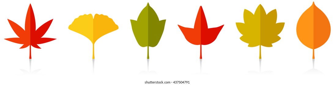 Autumn leaves fallen leaves illustration