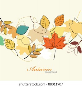 Autumn leaves falling