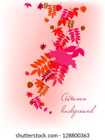 Autumn leaves falling background