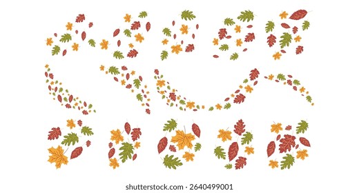Autumn Leaves Falling Vector Collection