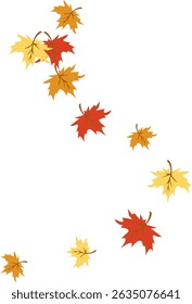 Autumn Leaves Falling Vector Illustration