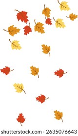 Autumn Leaves Falling Vector Illustration