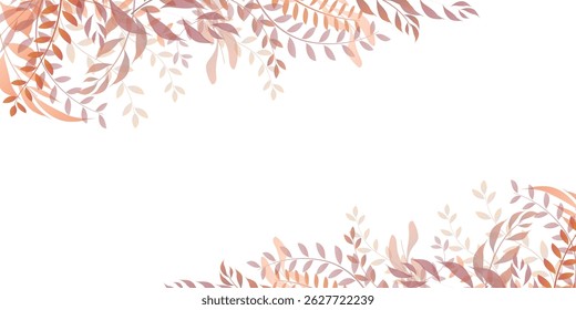 Autumn Leaves Fern Autumn Background