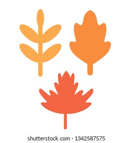 Autumn leaves flat illustration. Home, travel and lifestyle series.