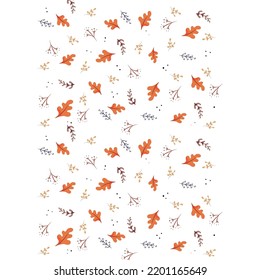 Autumn leaves flies in wind isolated illustration, multicolored dry leaves circling in air.