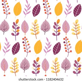 Autumn leaves floral template - pattern background