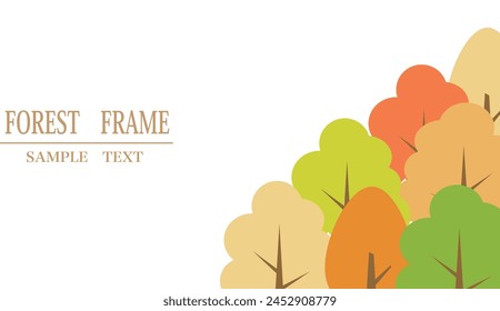 Autumn leaves forest background illustration material