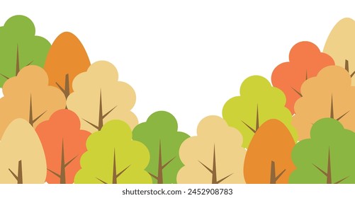 Autumn leaves forest background illustration material