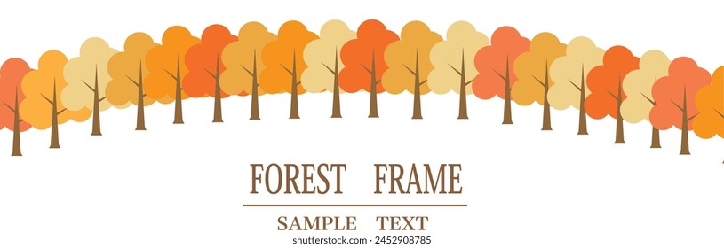 Autumn leaves forest background illustration material