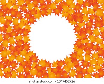 Autumn leaves frame