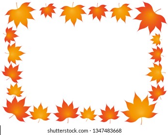 Autumn leaves frame