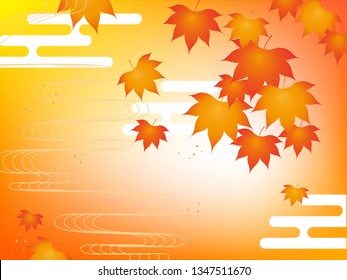 Autumn leaves frame