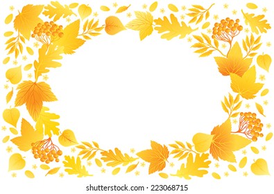 Autumn leaves frame 