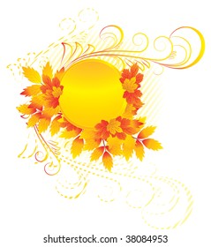 Autumn leaves frame
