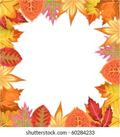 marco de hojas de otoño