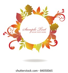 autumn leaves frame