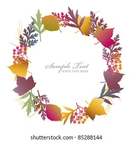 autumn leaves frame