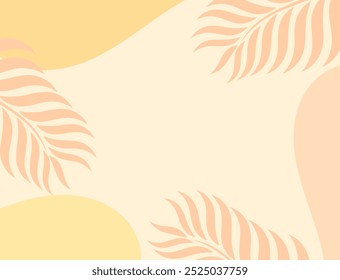 Fondo de marco de hojas de otoño. Ilustración vectorial.