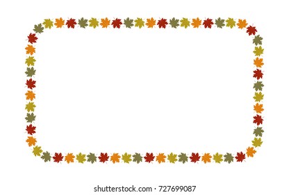 Autumn leaves frame element, vector
