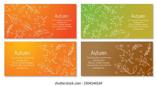 Autumn leaves frame illustration. Autumn image. Card design