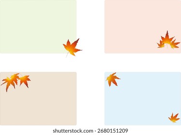 Autumn leaves frame message card