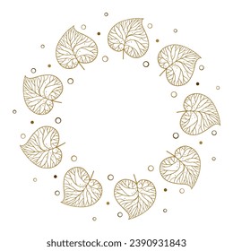 Autumn leaves frame on the white background. Vector illustration.