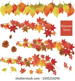 Autumn leaves frame & parts