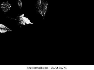 Autumn leaves frame in retro dotwork style. Border of fall leaves in vintage style.