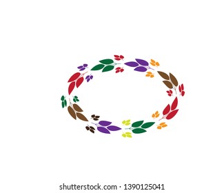 Autumn leaves frame - Vector
