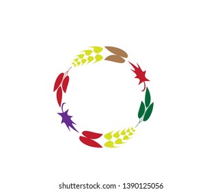 Autumn leaves frame - Vector
