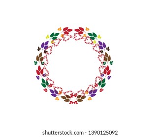 Autumn leaves frame - Vector
