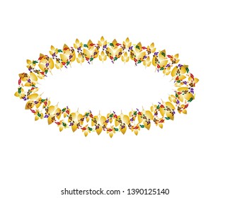 Autumn leaves frame - Vector

