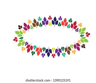 Autumn leaves frame - Vector
