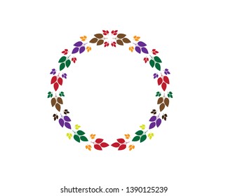 Autumn leaves frame - Vector
