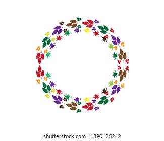 Autumn leaves frame - Vector
