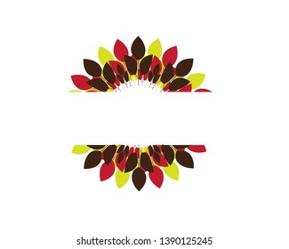 Autumn leaves frame - Vector
