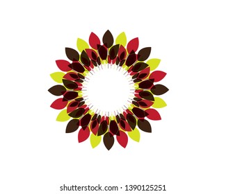 Autumn leaves frame - Vector
