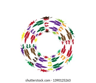 Autumn leaves frame - Vector
