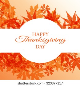 Autumn leaves frame vector design. Thanksgiving Day