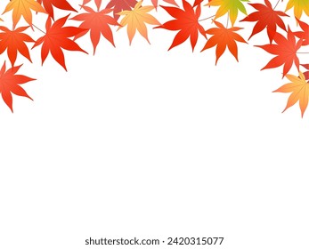 Autumn leaves frame vector illustration